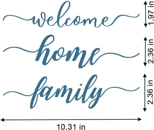 Alinacutle Welcome Home Family Silkscreen Stencil,Reusable Self-Adhesive Silk Screen Printing, Lettering Template,for Printing on Wood/Fabric/Pape...