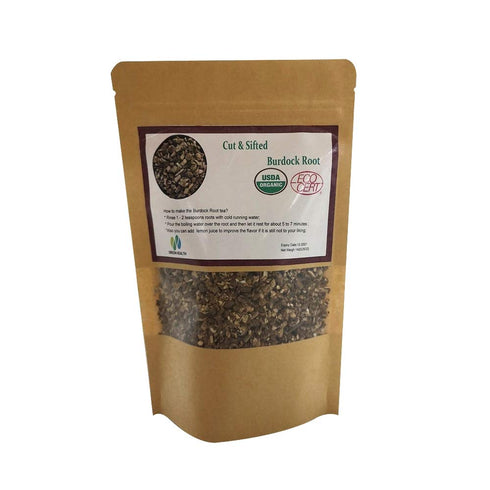 Cut & Sifted Organic Burdock Root Tea Caffeine Free 5 Ounces - Herbal Ingredient Dried Arctium lappa Tea 142G...