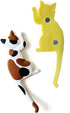 Cute Multifunction Cat Magnetic Refrigerator Sticker Fridge Magnet Hanging Hook 2 in 1 Gray cat/Black white cat/Yellow striped cat/Gray Yellow str...