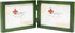 Lawrence Frames Collection Hinged Double Horizontal Wood Picture Frame Gallery, 4 by 6-Inch, Green...