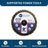 Benchmark Abrasives 2" Quick Change Zirconia Flap Disc Grinding Wheel with Male R-Type Back Design for Cleaning Finishing Deburring of Irregular S...