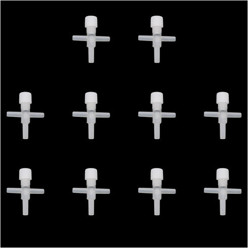 10PCS Air Line Connector Aquarium Fish Tank Air Pump Connector White Plastic Tee Cross Control Valve Suitable for Home Aquarium and Breeding Pond...