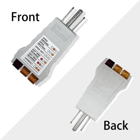 SK300 Outlet Circuit Testers, 3-Wire Receptacle for Use on 125VAC Circuits, Detect Common Improper Wiring Conditions, Grey...
