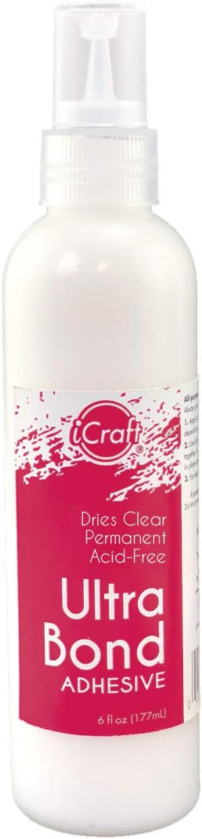 iCraft Ultra Bond Dries Clear Adhesive 6 Oz Fine Tip...