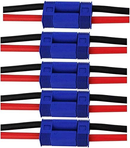 5 Pairs EC5 5.0mm Male Female Banana Connector with 12awg Silicone Wire 10cm RC Hobby Lipo Battery(Pack of 5)...