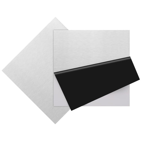 2Pcs 430 Stainless Steel Sheet Metal 6" x 6" x 1/32" Inch Metal Plates for Magnetic Mount Board Wall 20GA(0.80MM) 430 Stainless Steel Shim Stock P...