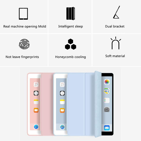Fullgaden iPad Case - Ultra Slim Lightweight Smart Shell Stand Cover with Translucent Frosted Back (Auto Wake/Sleep)?Multiple model selection, 10....
