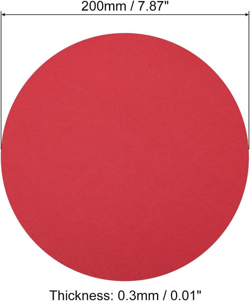 PATIKIL 7.9-inch Round Cardboard Paper, 40 Pcs Blank Disc Circles Slices for Party Decorations DIY Craft Arts Drawing Painting Writing, Red...