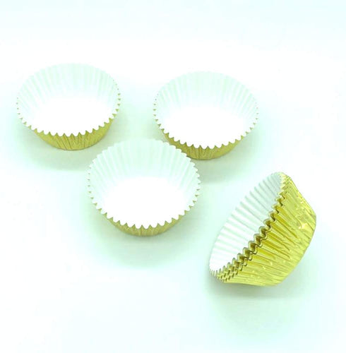 Shiny Gold Foil Cupcake Liners Standard Paper Baking Cups for Wedding, Party and More, 120-Count...
