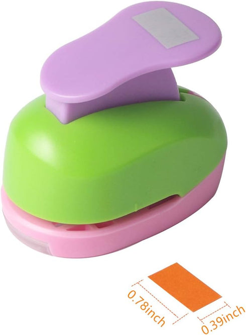 Rectangle Punch 1 inch Craft Lever Punch Handmade Paper Punch for Crafting Scrapbooking,DIY Card Making Candy Colour by Rondam 1 inch Rectangle...