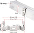 uxcell T8 Clips Bracket Hanger for Integrated Tube Light Fixture, Nickel-plated Manganese Steel, Pack of 15...