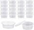 Augshy 40 Pack Small Slime Containers With Lids, Hawaiian Shaved Ice Mold Jello Shot Cups Condiment Containers Plastic Portion Cups with Lids for ...