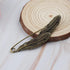 2 Pc Antique Silver Large Feather Durable Strong Metal Kilt Scarf Brooch Safety Pin...