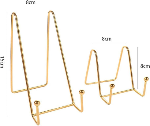 2Pcs Metal Plate Stands Holder Display Pictures Frame Stand, Iron Easels Photo Decorative Plate Dish Holder Stand Tabletop Art Decorative...