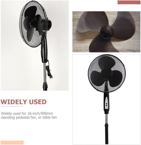 LIFKOME 16 Plastic Fan Blade Leaves Universal Household Standing Fan Table Fanner Replacement Part Plastic Fan Blade Replacement Leaves with Nut C...