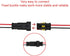 ESUPPORT 2 Pin Way Car Auto Waterproof Electrical Connector Plug Socket Kit with Wire AWG Gauge Marine Pack of 10...