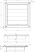 Lambro Industries, Inc.-8" White Plastic Louver Vent (Price Per Piece). Item #363W, outside dimensions are 10.875" x 10.875"....
