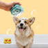 Dog Bath Brush, Pet Massage Brush Shampoo Dispenser, Soft Silicone Brush Rubber Bristle for Dogs and Cats Shower Grooming (Green)...