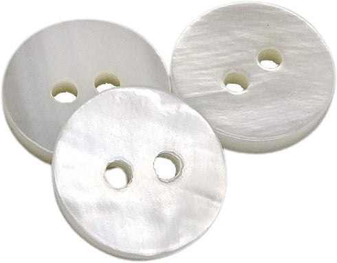 50 Nacar Natural Shell Buttons - Sewing Accessory - 6 Sizes - Manufactured and Shipped from Spain - (12 mm)...