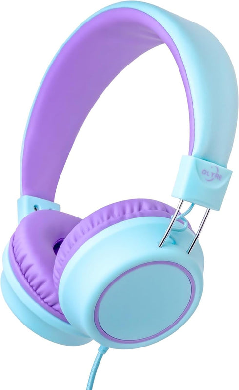 Kids Headphones Wired for School with Microphone, Lightweight Foldable Wired Headphones for School Age Kids with in-Line Control for Boys and Girl...