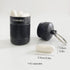 Portable Pill Organizer, Aluminium Alloy Mini Pill Holder Case Container, Waterproof Pill Warehouse with Keychain for Outdoor Sports, Camping, Hik...