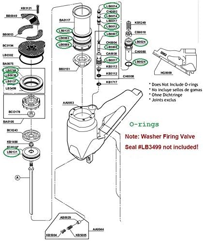 O-Ring kit for SENCO Sn325 Sn-325 Framing Nailer Rebuild Kit...