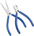 Long Nose Plier and Circlip Plier Set HANDSKIT Micro Wire Cutter Shear Long Needle Nose Cutting Pliers Repair Tool for Electronics,Wires,Jewelry,D...