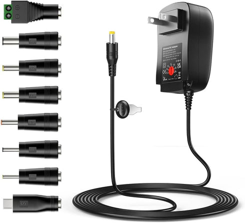 Belker 41W Universal 6V 9V 12V 15V 18V 20V 24V AC DC Adapter Power Supply for Household Electronics Router Smart Phone Mp3 Tablets CCTV Cameras - ...