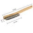 Wire Brush,Stainless Steel Wire Scratch Brush for Cleaning Rust with 14" Long Curved Beechwood Handle,Large...