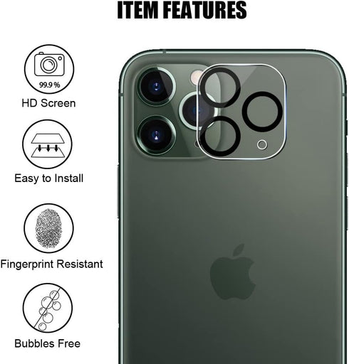 (3+3) For iPhone 11 Pro Max (6.5") (3 Pack) Anti Spy Private Tempered Glass Film Privacy Screen Protector and (3 Pack) Camera Lens Protector [Not ...