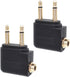 2-Pack Airline Airplane Flight Adapters for Headphones,Gold Plated Dual 3.5mm Male to 3.5mm Female,3.5mm Stereo Aux Jack Headphone Adapter for Aud...