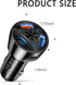 Portable USB Car Charger 3-Port Fast Charge,PD20W/3.1A/QC3.0 Car Charger Adapter USB Charger Compatible for iPhone 14 Pro MAX/13 MacBook Pro iPad ...