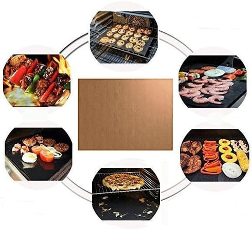 Large Oven Liners?5 PACK Heavy Duty Teflon Oven Liners,BBQ Grill Mats for Bottom of Oven for Gas, Electric and Fan Assisted Ovens?Baking Mat, Oven...