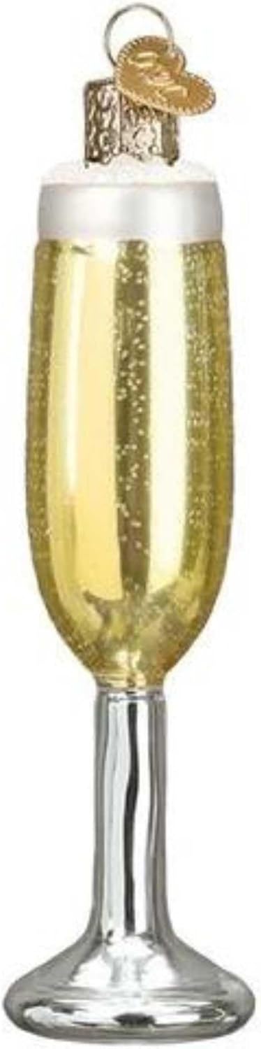 Old World Christmas Champagne Flute Blown Glass 2020 Unique Christmas Ornaments for Christmas Tree Decorations...