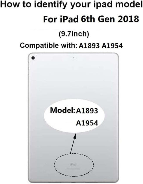 for Black iPad 6 6th Gen 2018 (A1893 A1954) Touch Screen Digitizer Replacement Front Glass Assembly -Includes Camera Holder+PreInstalled Adhesive ...