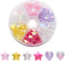 Cheriswelry 110pcs Crystal AB Acrylic Star Heart Beads Mixed Colorful Plastic Heart Star Loose Pony Beads Spacers for DIY Rainbow Bracelet Keychai...