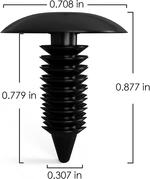 Medium Multi-Gauge Strapping Rivets Fasteners 3/4" Length for Patio Lounge Chair Repair 30 Pack (Black)...
