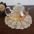 Phantomon 7 Inch Doilies Handmade Round Crochet Cotton Lace Doilies Table Placemats Doilies, Vase Pads Doily, Pack of 4 (Beige)...