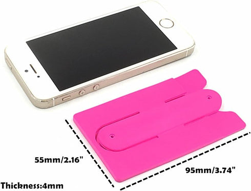 Card Holder with Cell Phone Stand,Stick-on Silicon Rubber Smartphone Sleeve Support Wallet(6pcs)...