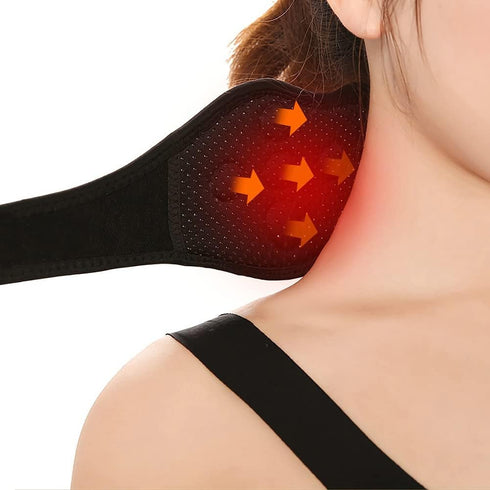 Heated Neck Support Brace Neck Heating Pad Wrap for Pain Relief Magnetic Therapy Neck Strap Adjustable Neck Support Neck Warmer Neck Protector for...