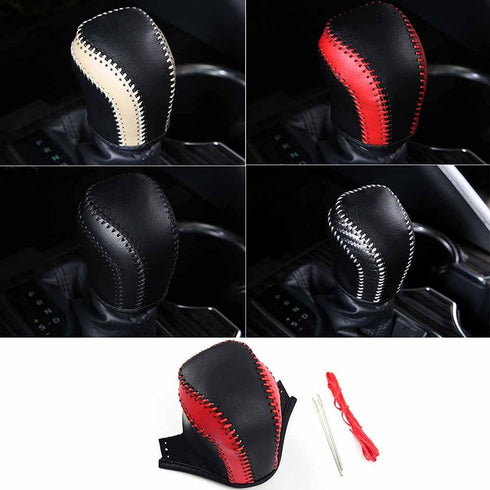 Rifoda for Camry Leather Gear Shift Knob Cover Trims Fit for Toyota Camry 2018 2019 2020 2021 Interior Accessories Protective Cover Decoration Bla...