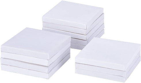 Outus 12 Pack Mini Canvas Panels for Painting Craft Drawing (3 x 3 Inch)...