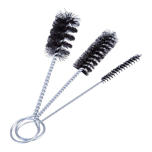 1197K77EA 715245 Nylon Tube Brush, Black Bristle, Smooth Tip, 2" Brush Length, 1/4" Diameter, 6" Length...