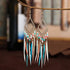 2/6 Pairs Bohemian Earrings Set Feather Tassel Gold Ethnic Retro Boho Dangle Earring Bead Jewelry Birthday Party Gifts for Women Teen Girls...