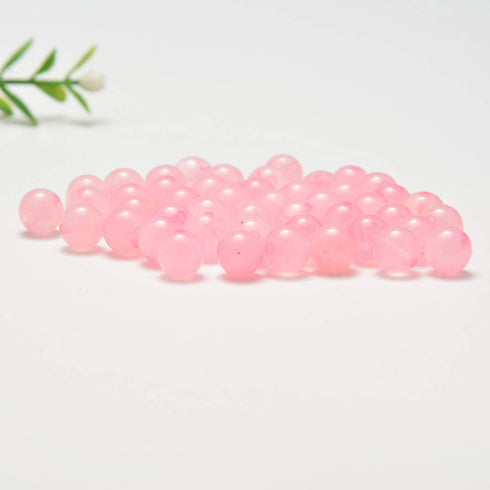 NCB 200PCS 8mm Natura Pink Rose Quartz Gemstone Round Spacer Loose Beads for Jewelry Making with Crystal Stretch Cord (Rose Quartz, 8mm 200Beads)...