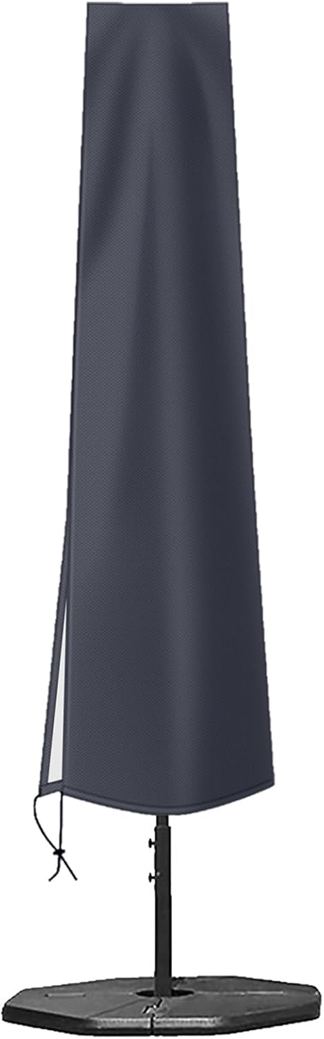 OKPOW Umbrella Cover 420D Oxford Fabric Patio Umbrella Covers Waterproof with Zip, for 9ft to 12ft Garden Outdoor Umbrella (Dark Grey)...