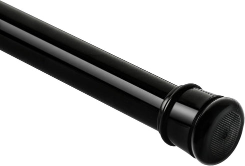 Shower Curtain Rod 28-48 Inch, 1"Diameter Spring Small Adjustable Tension Curtain Rods for Bathroom Windows Closet No Drilling No Rust, Black...