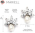 Mariell Freshwater Pearl and Cubic Zirconia Crystal Bridal Earrings. Pearl Wedding Earrings for Brides, Bridesmaids and Mother of the Bride...