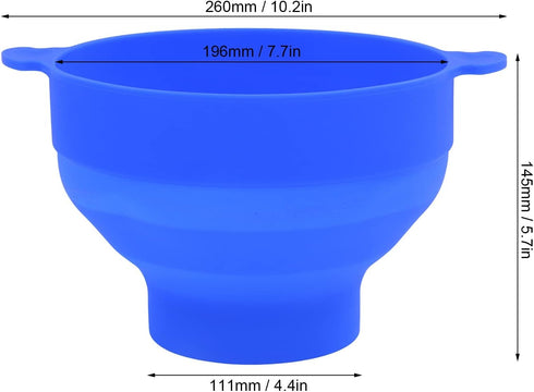 Popcorn Maker, Microwave Silicone Popcorn Popper with Lid and Handles Hot Air Big Size Collapsible Bowl Dishwasher Red High Temperature Resistance...