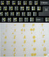 Greek Keyboard Stickers Transparent Yellow Letters for Any Laptop Computer PC Desktop Notebook...